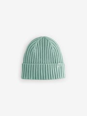 Sage Green Knitted Beanie Hat (1-16yrs) - Image 1 of 2
