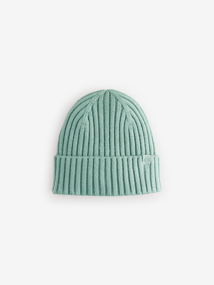 Sage Green Knitted Beanie Hat (1-16yrs) - Image 1 of 2