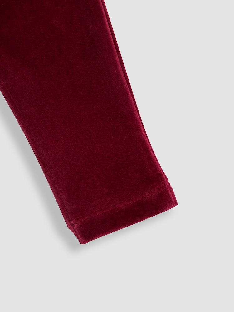 JoJo Maman Bébé Berry Purple Velour Leggings - Image 3 of 3 JoJo Maman Bébé Berry Purple Velour Leggings - Image 3 of 3