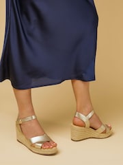 Pavers Gold Pavers Lightweight Platform Espadrilles - Image 1 of 6