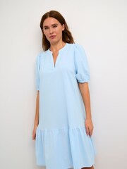 Kaffe Blue Edith Above Knee Length A-Line Dress - Image 1 of 5