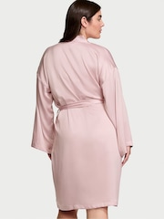Victoria's Secret Chalk Rose Pink Satin Midi Robe - Image 2 of 3