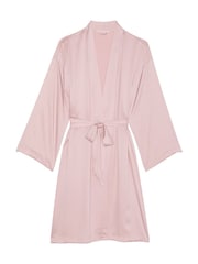 Victoria's Secret Chalk Rose Pink Satin Midi Robe - Image 3 of 3