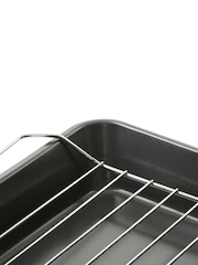 Essentials by Premier Black Set Of Three Roasting Trays With Wire Racks - Image 3 of 6