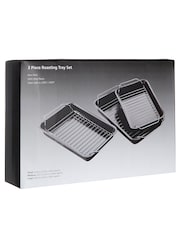 Essentials by Premier Black Set Of Three Roasting Trays With Wire Racks - Image 5 of 6