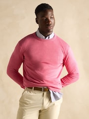 Joules Hillside Rose Pink Crew Neck Knitted Jumper - Image 5 of 7
