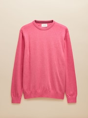 Joules Hillside Rose Pink Crew Neck Knitted Jumper - Image 7 of 7