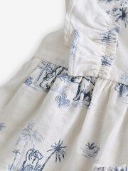 Gap White/Blue Baby Linen-Cotton Outfit Set (Newborn-24mths) - Image 3 of 5