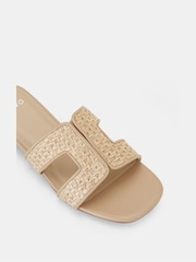 Novo Natural Raspberry Woven Cut Out Sandals - Image 4 of 6