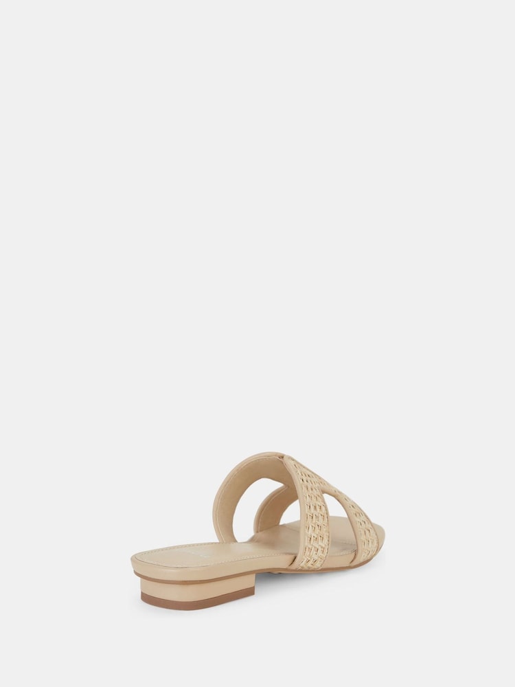 Novo Natural Raspberry Woven Cut Out Sandals - Image 6 of 6