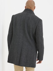 FatFace Pendeen Dark Grey Overcoat - Image 2 of 5
