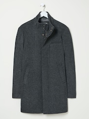 FatFace Pendeen Dark Grey Overcoat - Image 5 of 5