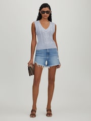Paige Cable Knit Vest - Image 1 of 5