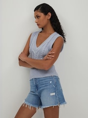 Paige Cable Knit Vest - Image 3 of 5