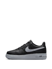Nike BlackGrey Air Force 1 Trainers - Image 2 of 9
