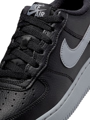 Nike BlackGrey Air Force 1 Trainers - Image 7 of 9