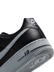 Nike BlackGrey Air Force 1 Trainers - Image 8 of 9