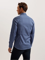 Ted Baker Blue Endover Line Geo Print Shirt - Image 2 of 6
