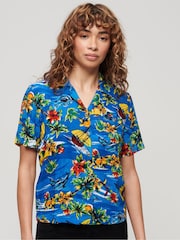 Superdry Blue Beach Resort Shirt - Image 1 of 6