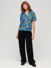 Superdry Blue Beach Resort Shirt - Image 3 of 6