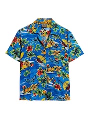 Superdry Blue Beach Resort Shirt - Image 4 of 6