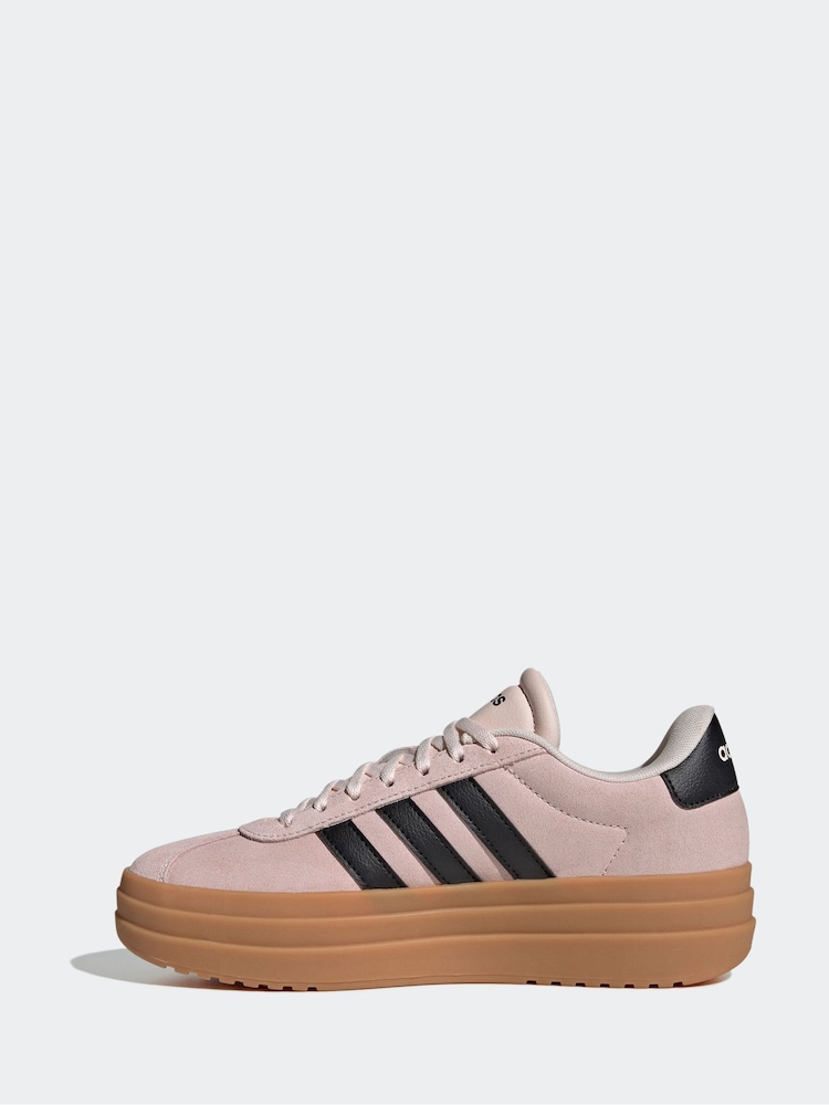adidas Pink/Black VL Court Bold Trainers - Image 2 of 8