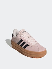 adidas Pink/Black VL Court Bold Trainers - Image 3 of 8