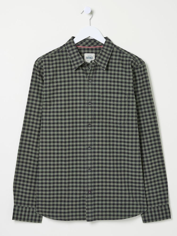 FatFace Green Everly Gingham Shirt - Image 5 of 5