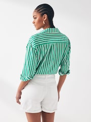 Short Mom NOISY MAY Mom taille haute en jean 100% coton - Image 2 of 5