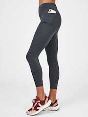 Sweaty Betty Slate Grey 7/8 Length Power Workout Leggings - Image 2 of 8