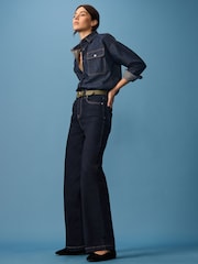 Rinse Blue Wide Leg Jeans - Image 1 of 6