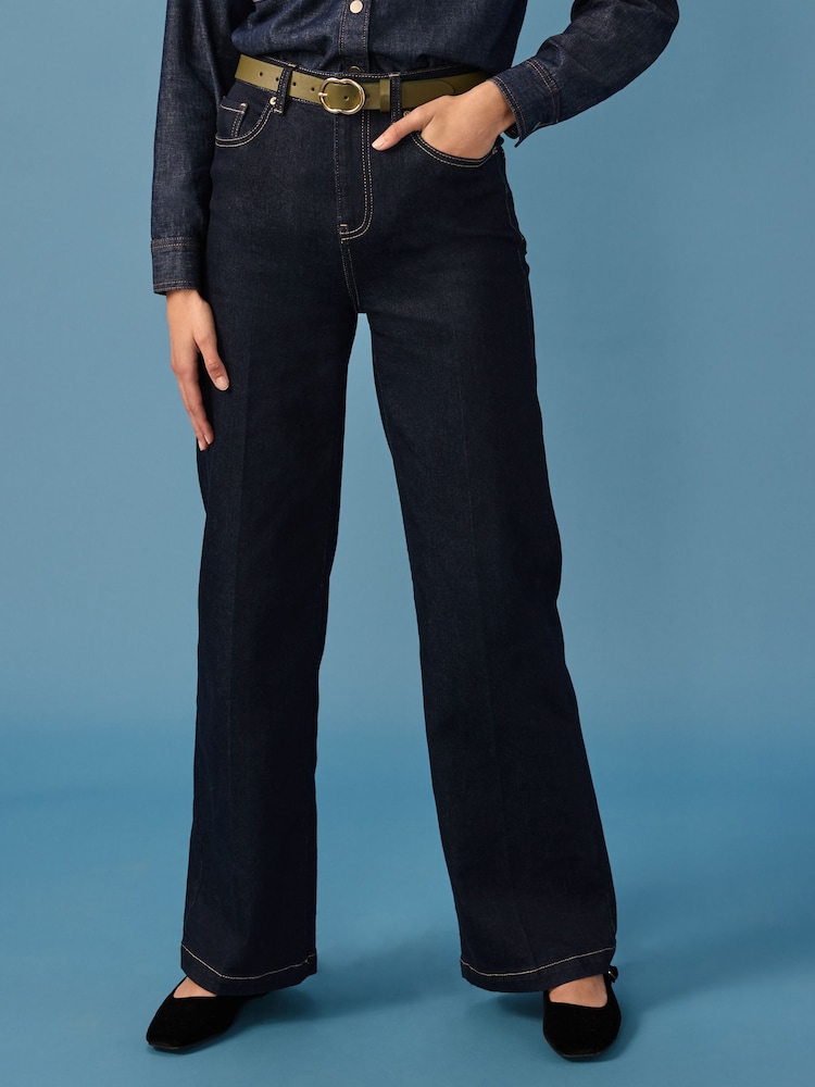 Rinse Blue Wide Leg Jeans - Image 2 of 6