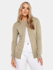Long Tall Sally Natural Crew Neck Cardigan - Image 1 of 5
