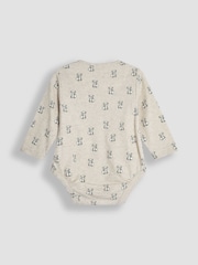 JoJo Maman Bébé Natural Panda Applique Pocket Dungarees And Top Set - Image 5 of 9