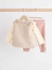 rožnata - Cosy dojenček dolg rokav; z dolgimi rokavi 3 Pieces komplet majice in pajkice - Slika 13 iz 22
