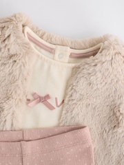 rožnata - Cosy dojenček dolg rokav; z dolgimi rokavi 3 Pieces komplet majice in pajkice - Slika 18 iz 22