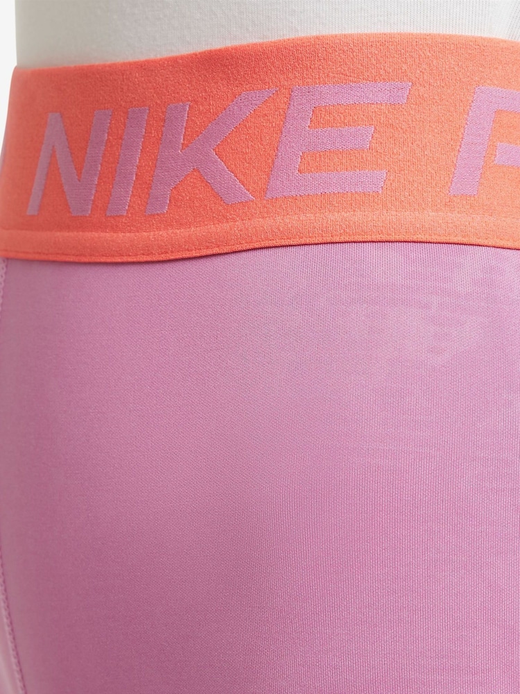 Nike Pink Pro Dri-FIT Tonal Print Shorts - Image 4 of 4 Nike Pink Pro Dri-FIT Tonal Print Shorts - Image 4 of 4
