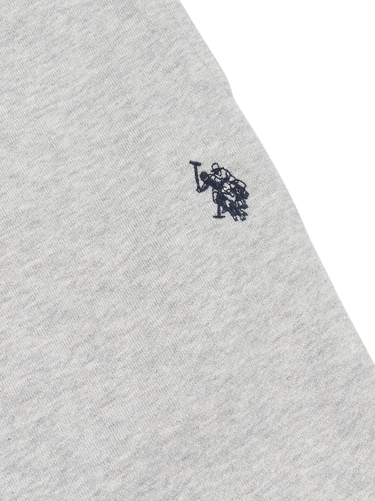 U.S. Polo Assn Grey Mens Double Horsemen Sweat 100% Cotton Shorts - Image 7 of 7