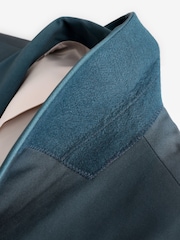 Сине-зеленый - Slim Fit Trimmed Satin Edge Tuxedo Suit Jacket - Изображение 8 из 10