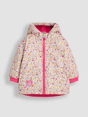 وردي زهور - JoJo Maman Bébé Fleece Lined Jacket - صورة 2 من 7