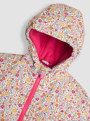 وردي زهور - JoJo Maman Bébé Fleece Lined Jacket - صورة 6 من 7