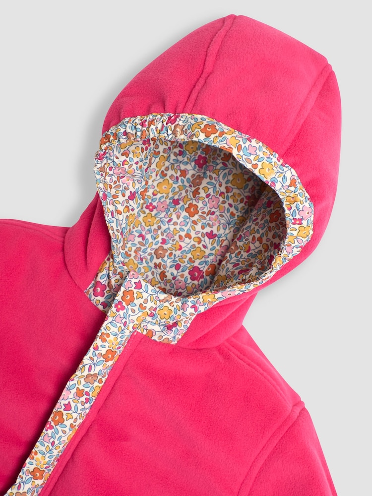 وردي زهور - JoJo Maman Bébé Fleece Lined Jacket - صورة 7 من 7