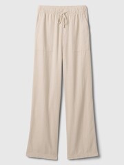Gap Pull-on-Hose aus Leinenmischung mit weitem Bein - Bild 3 von 3