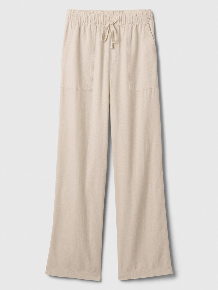 Gap Pull-on-Hose aus Leinenmischung mit weitem Bein - Bild 3 von 3