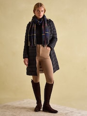 Joules Kenley Black Showerproof Long Padded Coat with Hood - Image 6 of 7