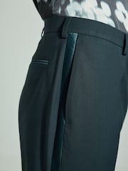 Bleu de sarcelle - Pantalon de smoking coupe ajustée - Image 5 de 9