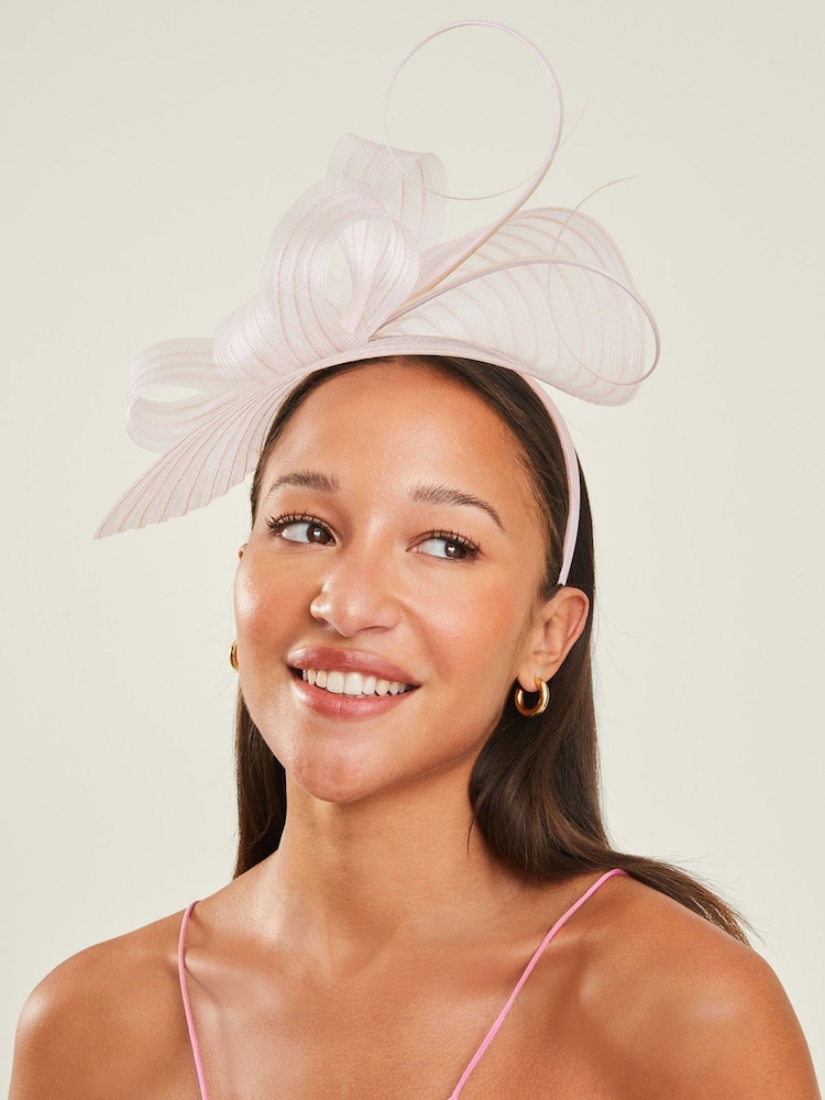 Accessorize Pink Emily Crin Fascinator Hat - Image 1 of 1 Accessorize Pink Emily Crin Fascinator Hat - Image 1 of 1
