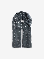 Foil Animal Grey Lightweight Scarf - Image 4 of 6