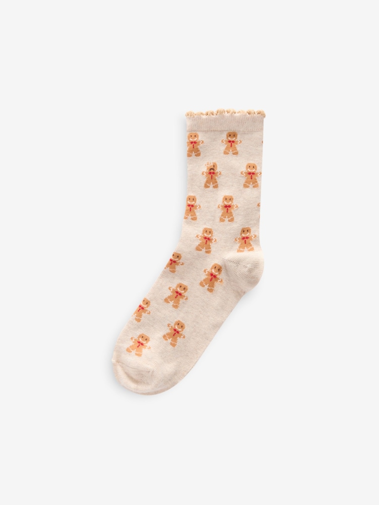 Conversational Print Christmas Pattern Ankle Socks 4 Pack - Image 5 of 5 Conversational Print Christmas Pattern Ankle Socks 4 Pack - Image 5 of 5