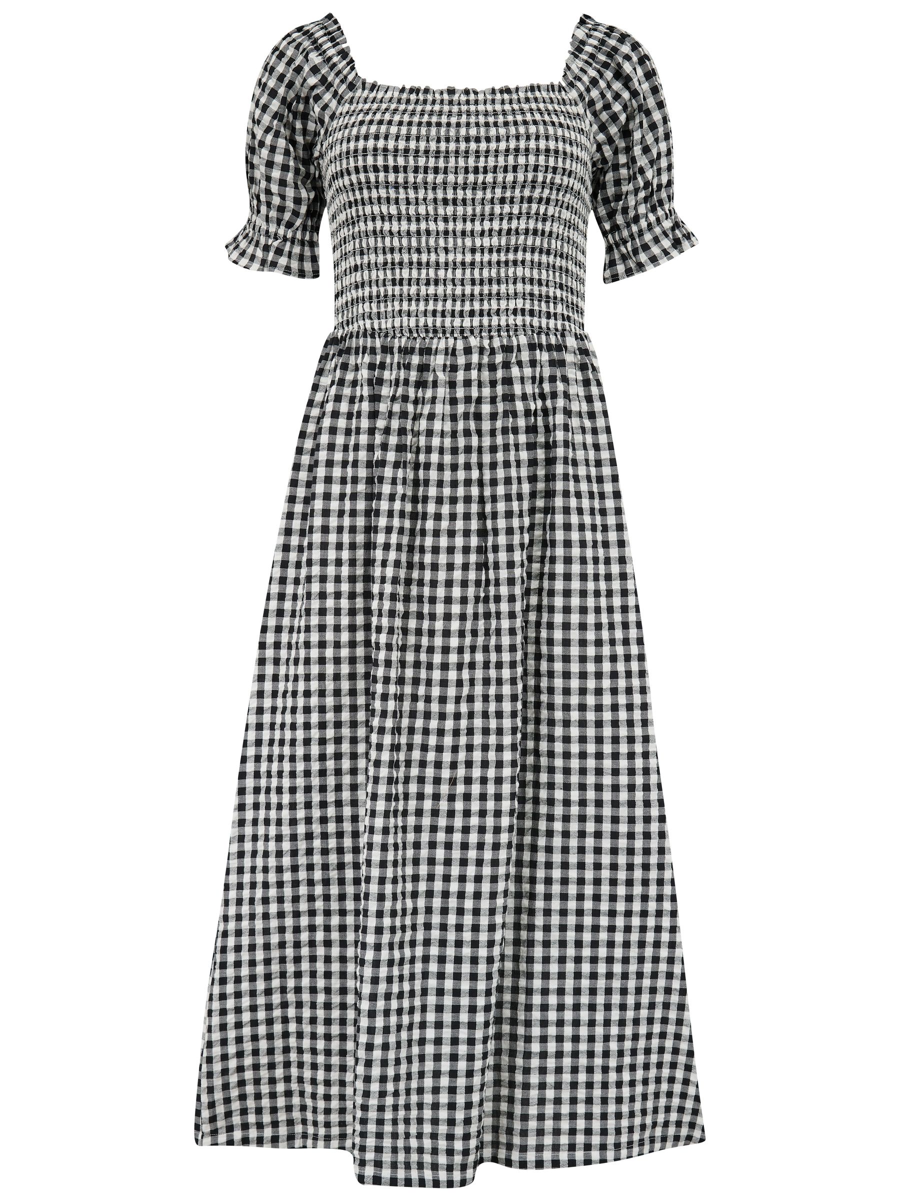 Easy padding dress ホワイト/ブラック S/M Figure Form Bandage Asymmetric Strap Knit Midi Dress | Karen